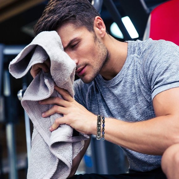 Hicarer 10 Pieces Magnetic Hematite Bracelets for Men Women Magnetic Bra… - Picture 7 of 7